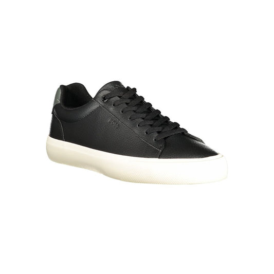 Black Polyester Men Sneaker