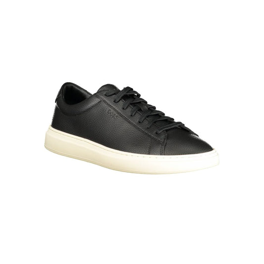 Black Leather Men Sneaker
