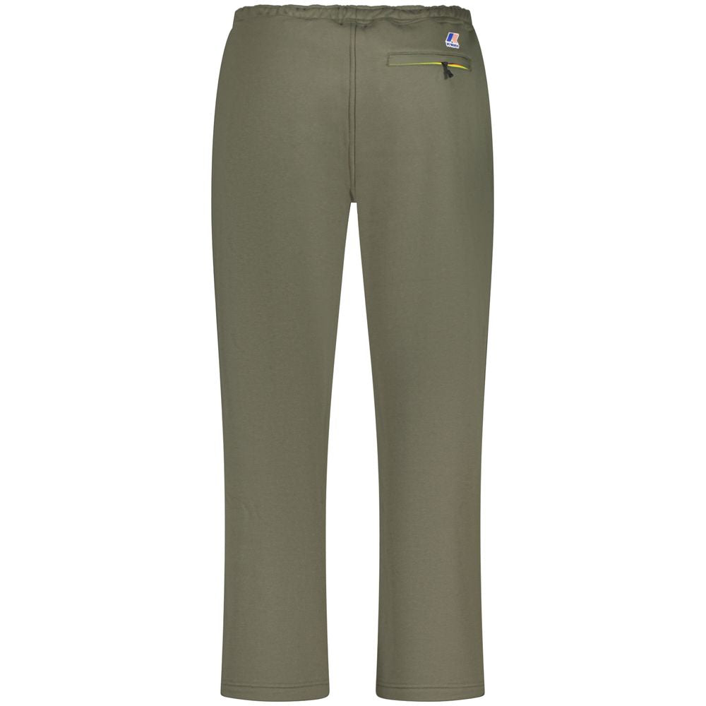 Green Cotton Men Trouser