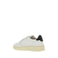 White Calf Leather Bos Taurus Sneakers
