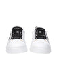 White Leather Low Top Sneakers
