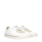 White Leather Low Top Sneakers