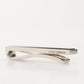 Silver Tone Brass Logo Branded Men Accessory Tie Clip Bar