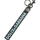 Black Blue Logo Polyester Brass Holder Keychain Keyring