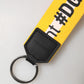 Multicolor Logo Polyester Brass Holder Keychain Keyring