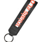 Black Logo Polyester Silver Brass Holder Keychain Keyring