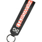 Black Logo Polyester Silver Brass Holder Keychain Keyring