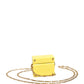 Yellow DG Logo Plaque Cover Gold Chain Airpods Case