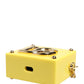 Yellow DG Logo Plaque Cover Gold Chain Airpods Case