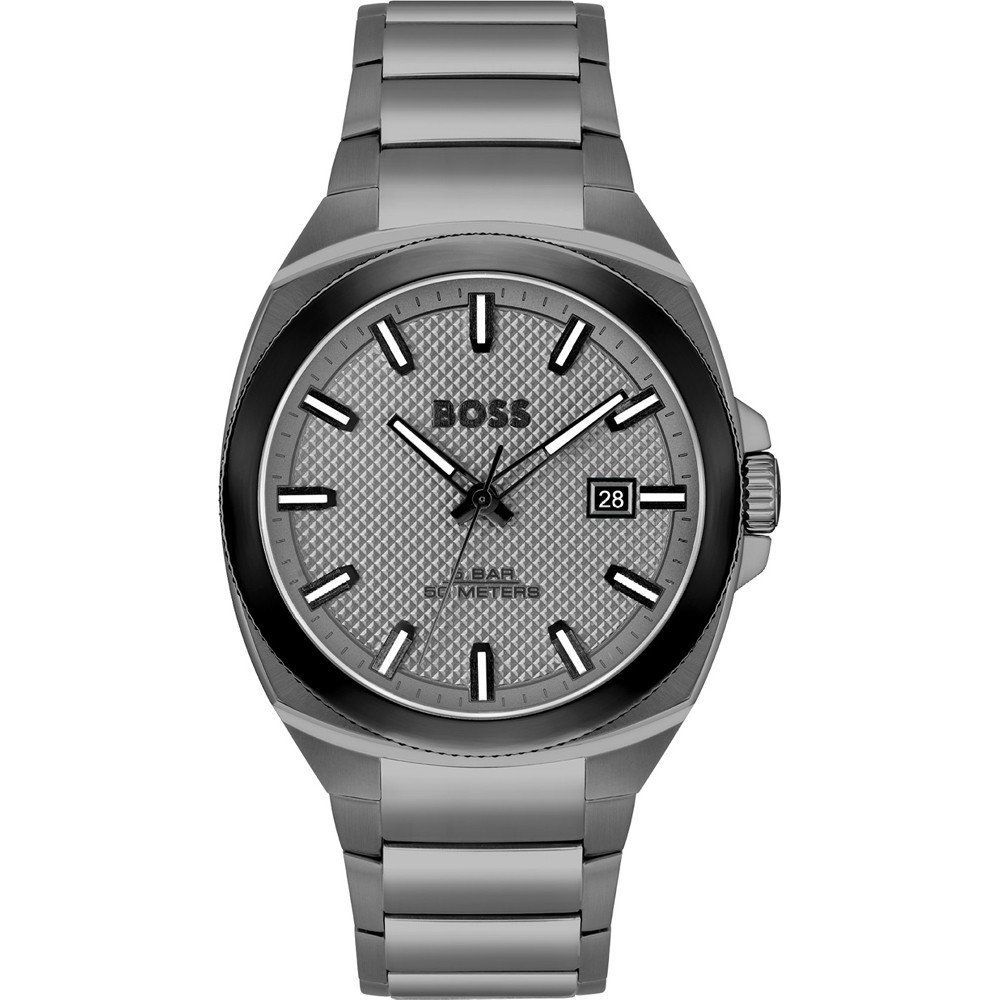 Gray Stainless Steel Dress Watch