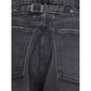 Black Cotton High-Waisted Jean
