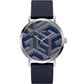 Blue Synthetic Dress Watch