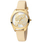 Beige Leather Dress Watch