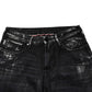 Black Washed Slim Fit Men Denim Cotton Jeans