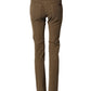 Brown Cotton Stretch Skinny Men Denim Jeans