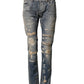 Blue Tattered Men Skinny Denim Trouser Jeans
