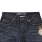 Dark Blue Watch GOLD Men Skinny Denim Jeans