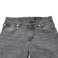 Gray Cotton Mid Waist Skinny Denim Jeans