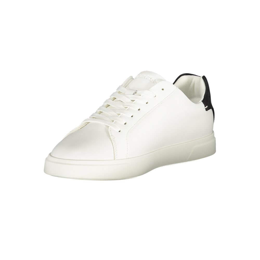 White Polyester Sneaker
