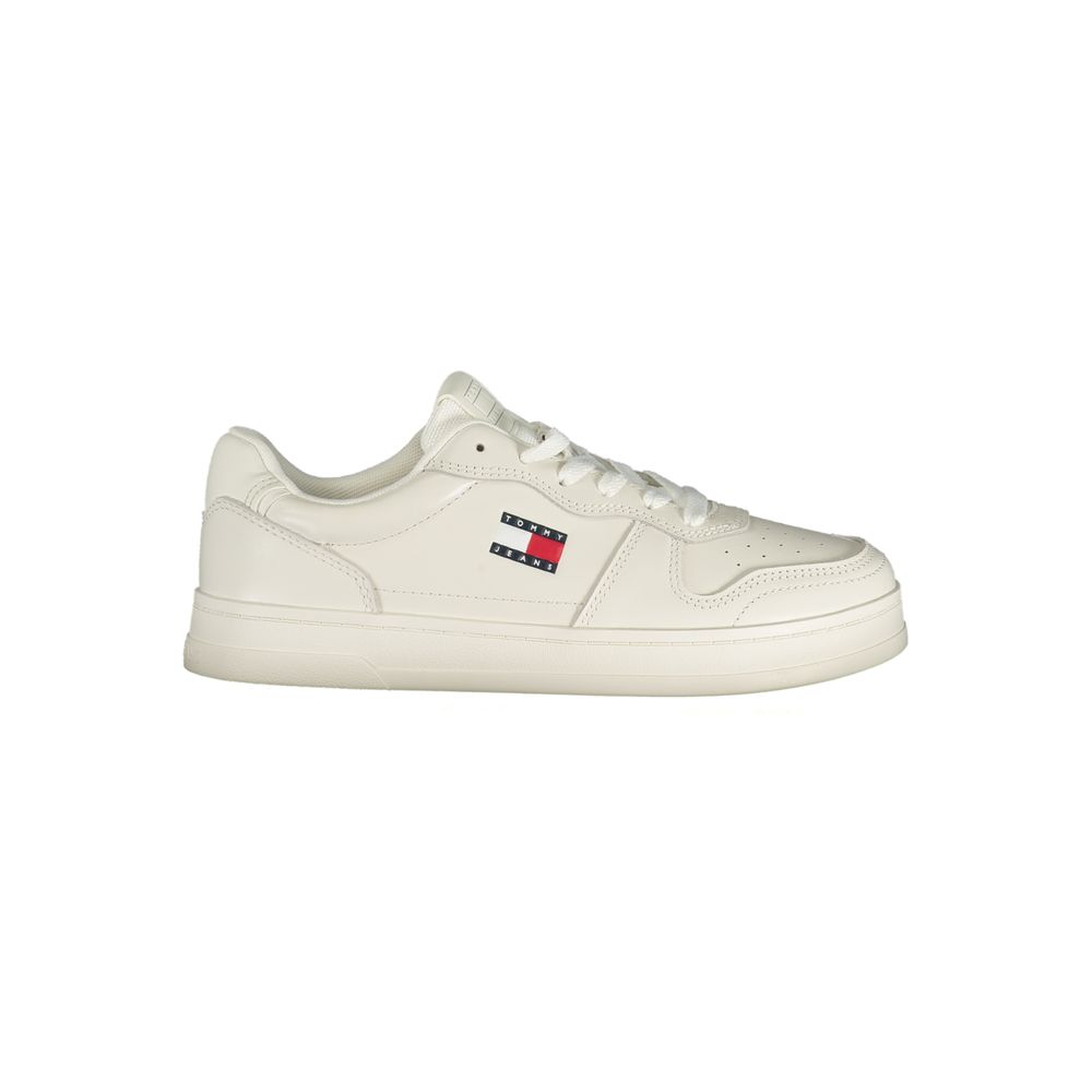 White Polyester Sneaker