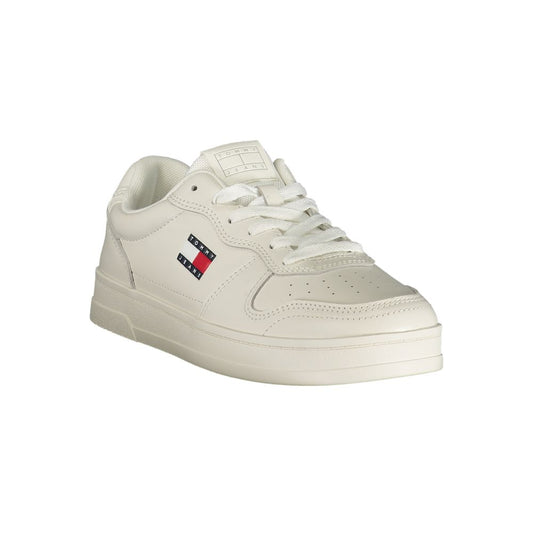 White Polyester Sneaker
