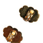 Gold Brass LOVE Cartoon Crystal Clip-On Jewelry  Earrings