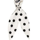 Scrunchie White Cotton Polka Dot Scarf Tie Accessory Hair