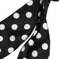 Black Cotton Polka Dot Scarf Tie Accessory Hair Scrunchie