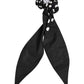 Black Cotton Polka Dot Scarf Tie Accessory Hair Scrunchie