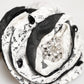 Black White Silk Floral Lace Crystal Accessory Hair Claw