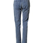 Blue Cotton Stretch Men Chino Trouser Pants