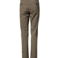 Beige Cotton Stretch Straight Chino Men Trouser Pants