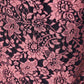 Black Pink Floral Lace Silk Sheath Dress