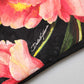 Black Floral Print Viscose A-line Mini  Dress