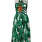 Green Pineapple Embellished BananaLeaf Dress