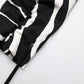 Black White Zebra Silk Sheath Mini Dress