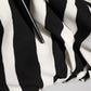 Black White Zebra Silk Sheath Mini Dress