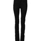 Black Mid Waist Cotton Stretch Skinny Denim Jeans