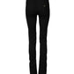 Black Mid Waist Cotton Stretch Skinny Denim Jeans