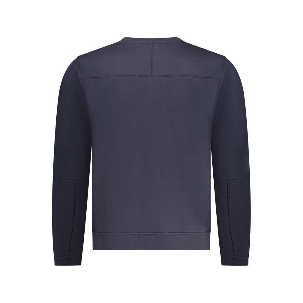 Blue Cotton Men Sweater