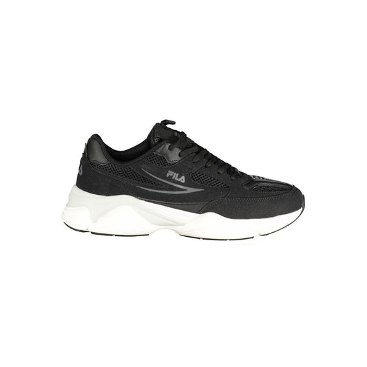 Black Polyester Men Sneaker