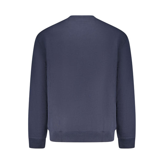 Blue Cotton Men Sweater