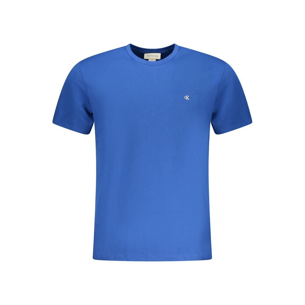 Blue Cotton Men T-Shirt