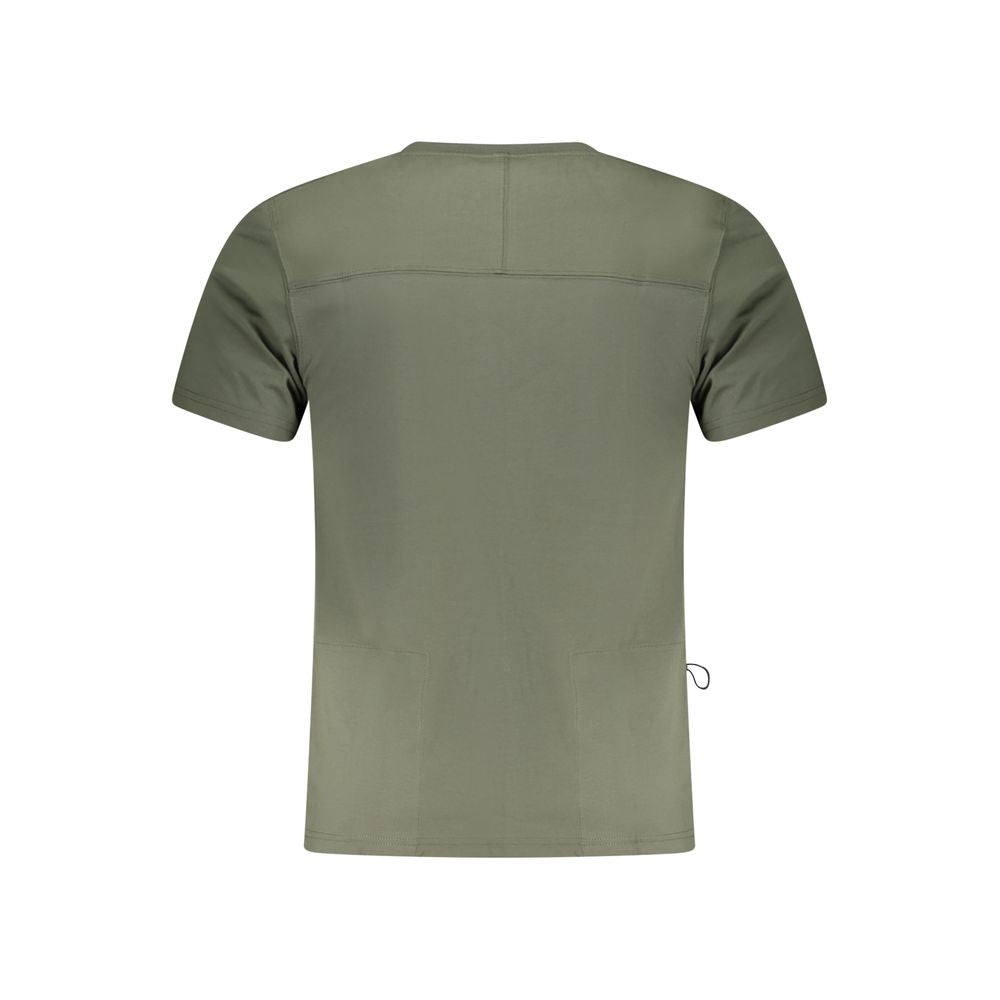 Green Cotton Men T-Shirt