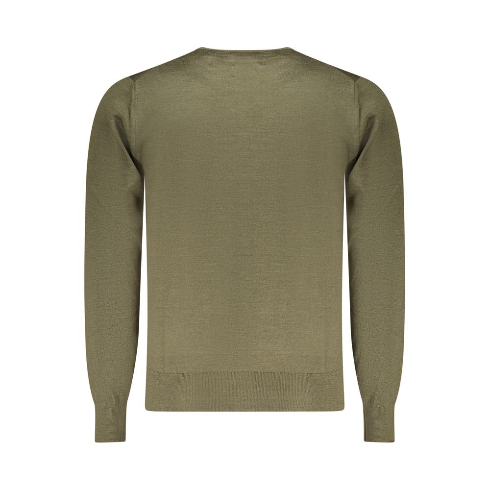 Green Wool Men Sweater
