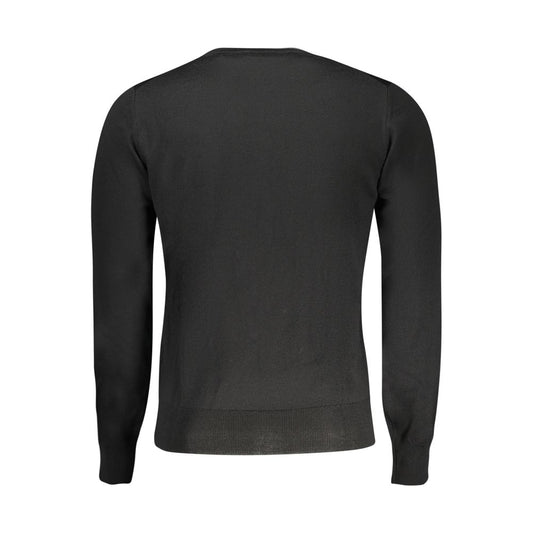 Black Wool Men Sweater