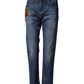 Blue Floral Embroidered BOYFRIEND Denim Jeans