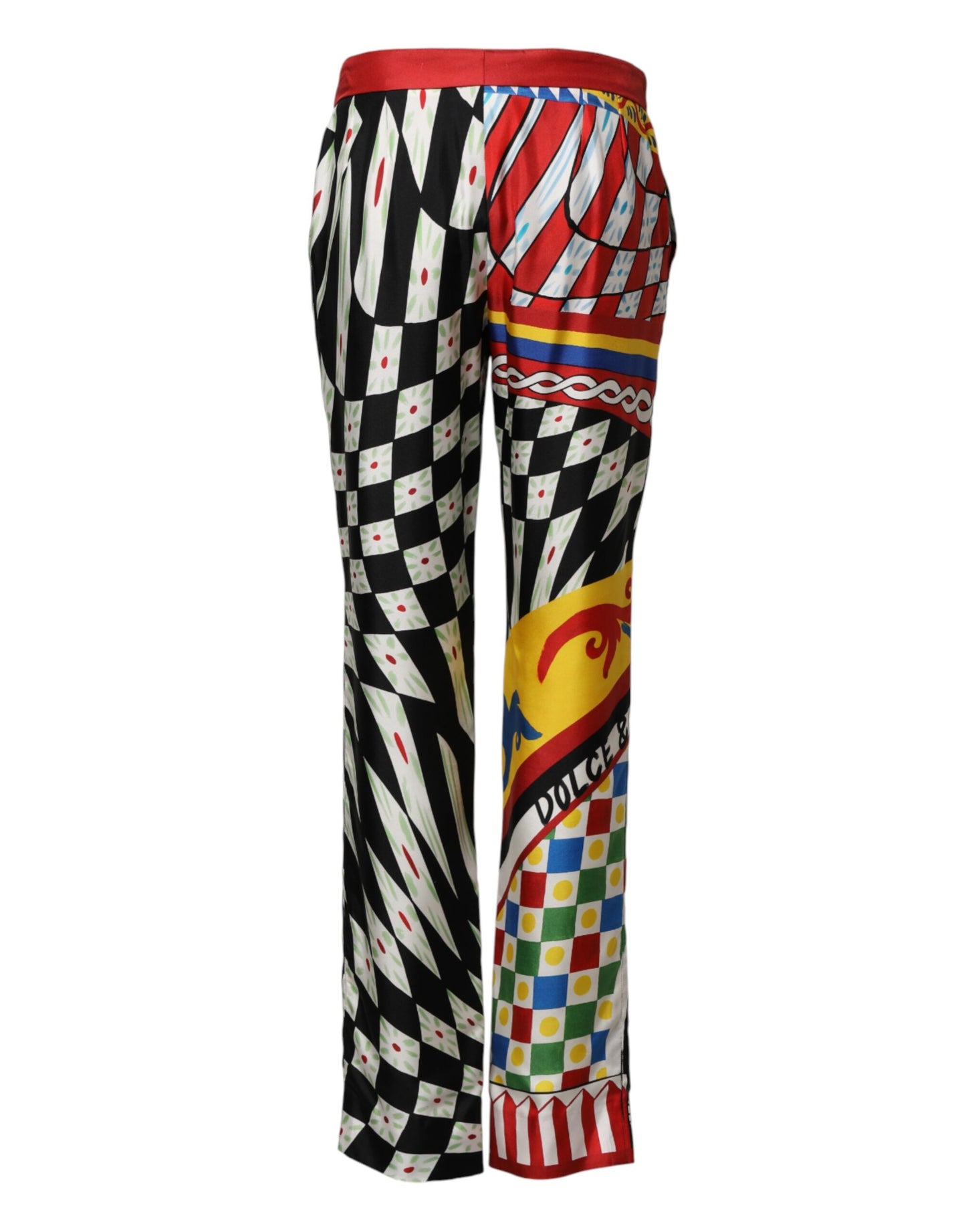 Multicolor Carretto Pattern Straight Pants