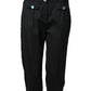 Black Wool Stripes Cropped Trouser Pants