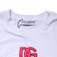 White DG Logo Crew Neck Short Sleeves T-shirt